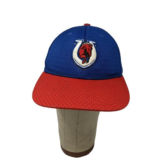 System Five 400 Baseball Hat Cap Size 3 Red Horse Horseshoe Embroidered Logo - Picture 1 of 10